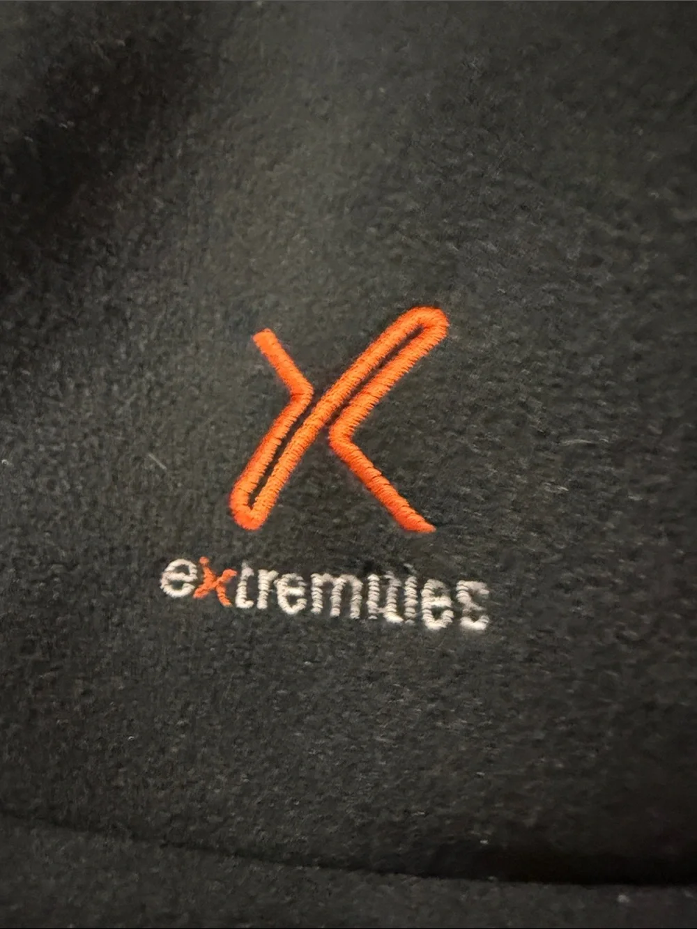 Extremities Black Fleece Balaclava with Orange Logo